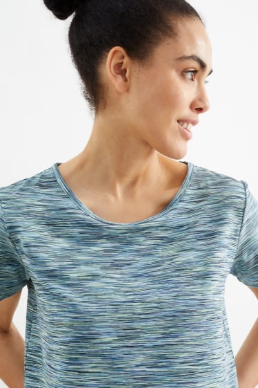 Kobiety - Koszulka funkcyjna - ochrona przed UV - we wzór - niebieski