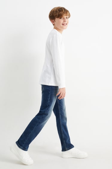 Enfants - Jean coupe droite - jean bleu foncé