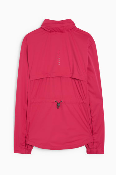 Dámské - Funkční bunda s kapucí - tmavě růžová