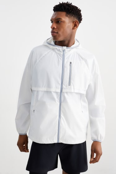 Herren - Funktionsjacke mit Kapuze - weiss