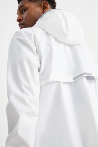 Pánské - Funkční bunda s kapucí - bílá