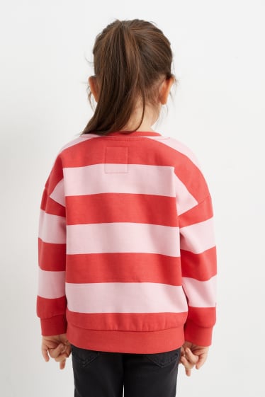 Dzieci - Myszka Minnie - bluza trykotowa - w paski - czerwony