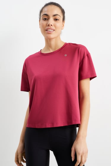 Kobiety - Koszulka funkcyjna - ciemnoczerwony