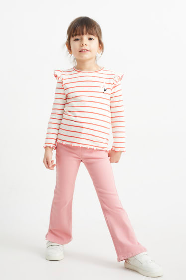 Kinder - Flared Jeans - rosa
