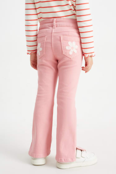 Kinderen - Flared jeans - roze