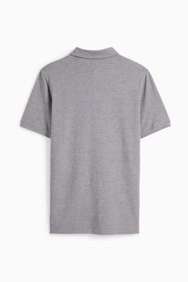 Mężczyźni - Koszulka polo - Flex - szary-melanż