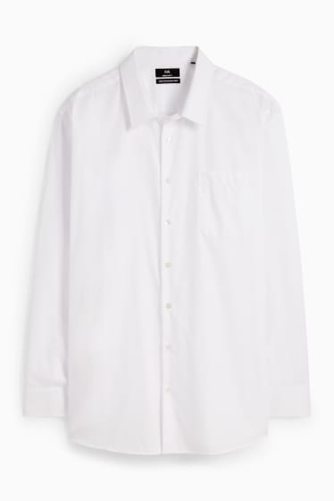 Hombre - Camisa - regular fit - de planchado fácil - blanco
