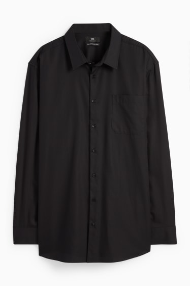 Hommes - Chemise - regular fit - facile à repasser - noir