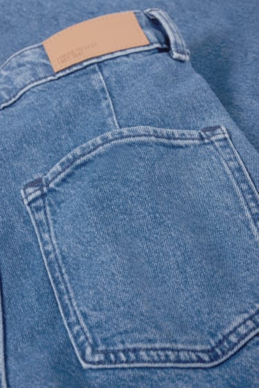 Women - Wide leg jeans - high-rise waist- LYCRA® - blue denim