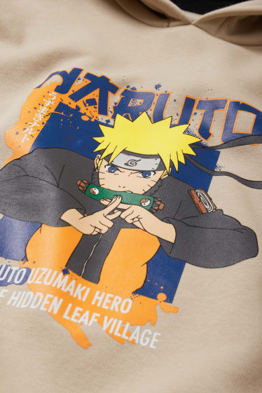 Enfants garçons - Naruto - sweat à capuche - taupe