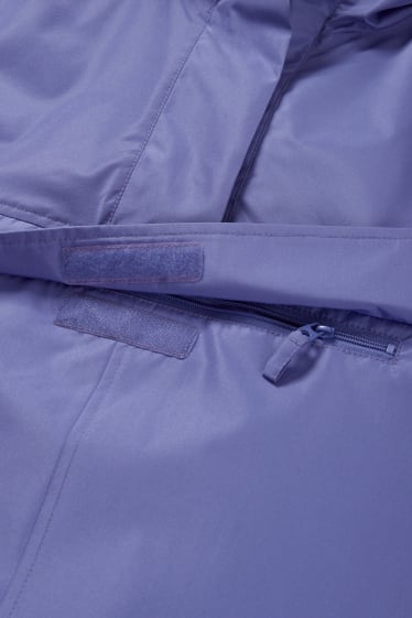 Dámské - Pláštěnka s kapucí - skládací - fialová