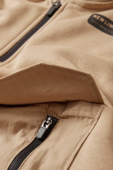Kinderen: jongens - Hoodie - taupe