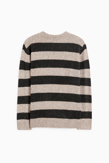 Kinderen: jongens - Trui - gestreept - beige