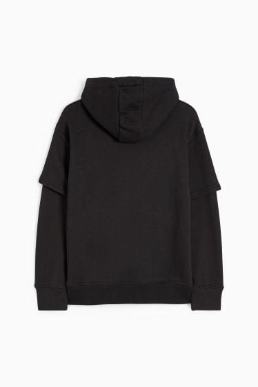 Kinderen: jongens - Hoodie - 2-in-1-look - zwart