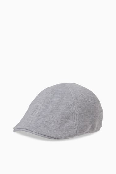 Heren - Flat cap - grijs-mix