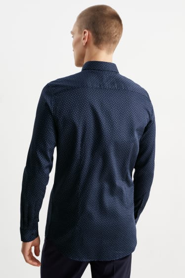 Hombre - Camisa - slim fit - Kent - de planchado fácil - azul oscuro