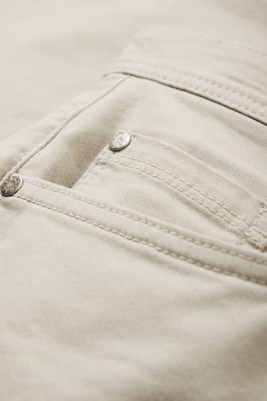 Pánské - Kalhoty - regular fit - se vzorem - světle béžová
