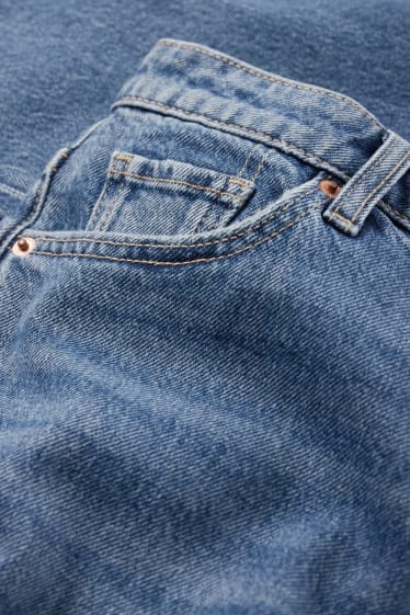 Women - Loose fit jeans - high waist - blue denim