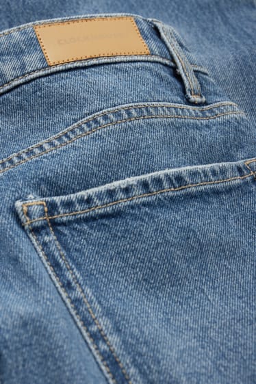 Women - Loose fit jeans - high waist - blue denim