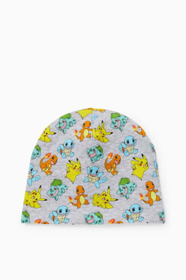 Dzieci - Pokémon - czapka - jasnoszary-melanż