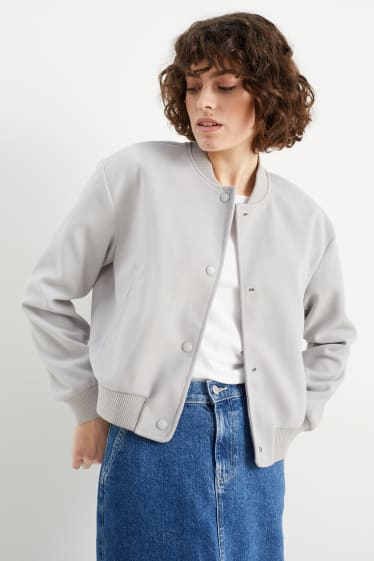 Women - Bomber jacket - gray