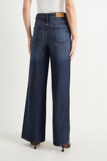 Dona - Wide leg jeans - high waist - texà blau