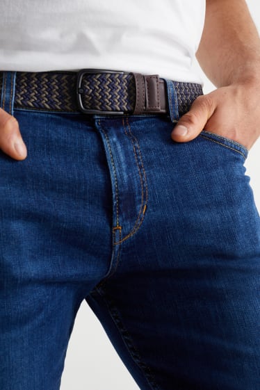 Hommes - Ceinture - bleu foncé