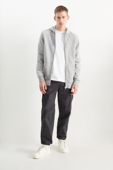 Hommes - Pantalon cargo - regular fit - LYCRA® - jean gris foncé