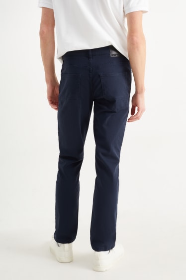 Hommes - Pantalon - slim fit - Flex - bleu foncé