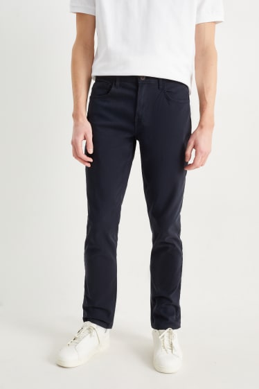 Hommes - Pantalon - slim fit - Flex - bleu foncé