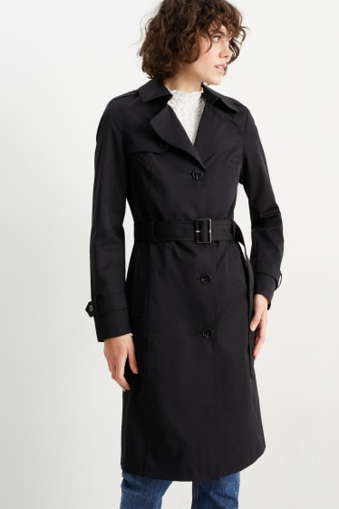 Damen - Trenchcoat - schwarz