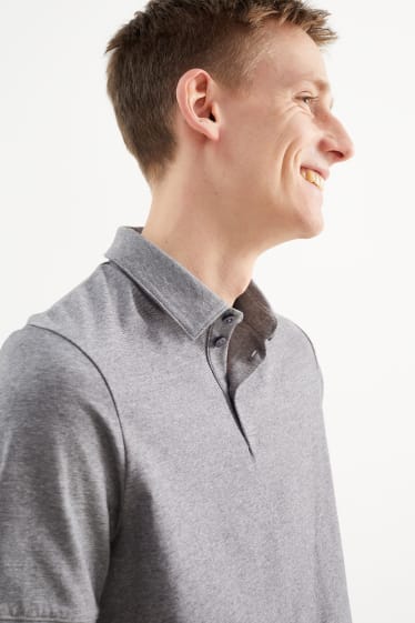 Men - Polo shirt - Flex - gray-melange