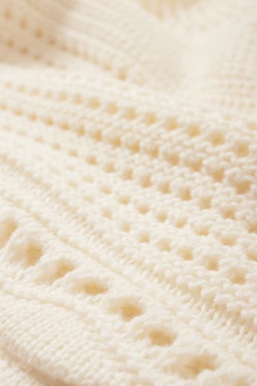 Joves - CLOCKHOUSE - jersei crop - blanc trencat