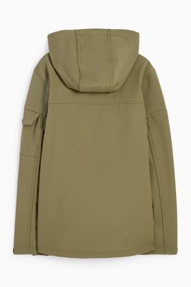 Dětské - Softshellová bunda - z vodotěsného materiálu - zelená