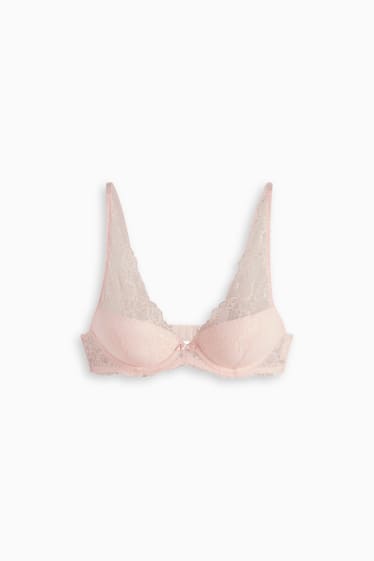 Donna - Reggiseno con ferretti - DEMI - imbottito - rosa