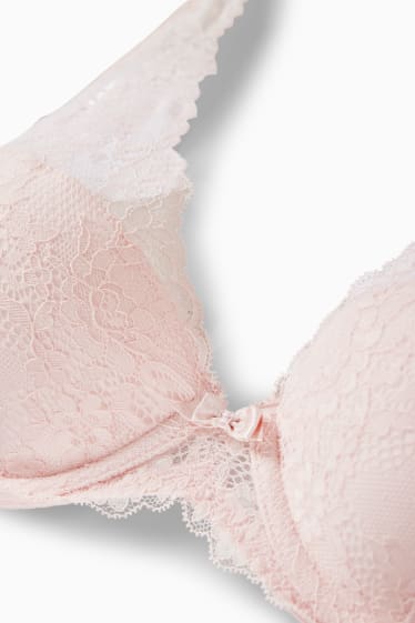 Donna - Reggiseno con ferretti - DEMI - imbottito - rosa