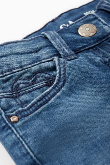 Children Girls - Skinny jeans - thermal jeans - blue denim