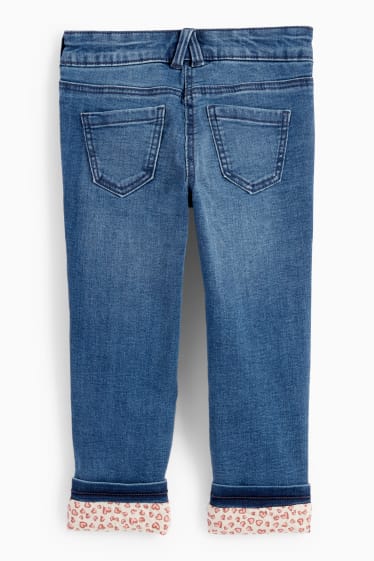 Children Girls - Skinny jeans - thermal jeans - blue denim