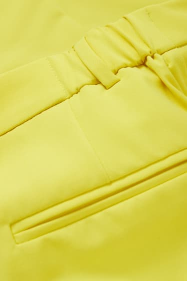 Mujer - Pantalón de oficina - mid waist - slim fit - amarillo
