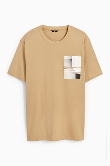 Men - T-shirt - taupe