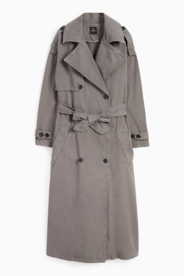 Women - CLOCKHOUSE - denim trench coat - dark gray