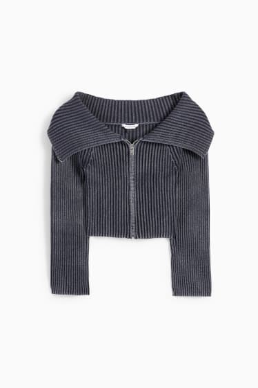Teens & young adults - CLOCKHOUSE - cropped cardigan - dark blue