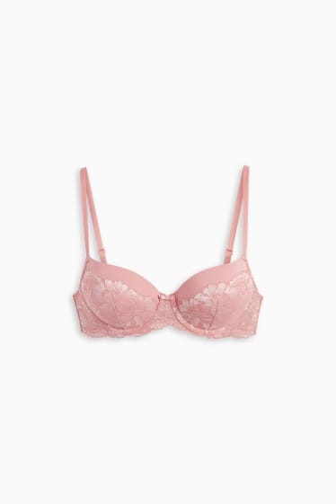 Donna - Reggiseno con ferretti - FULL COVERAGE - imbottito - rosa