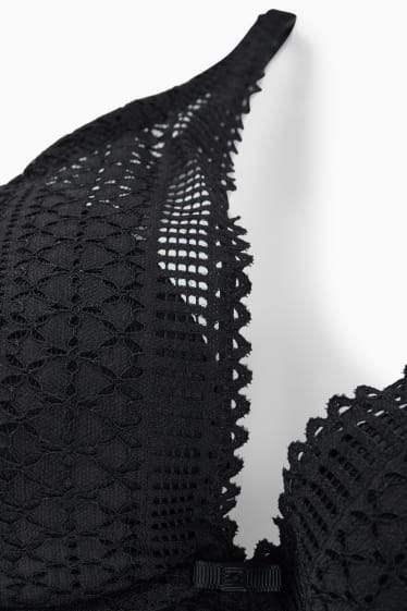 Women - Underwire bra - PLUNGE - padded - black