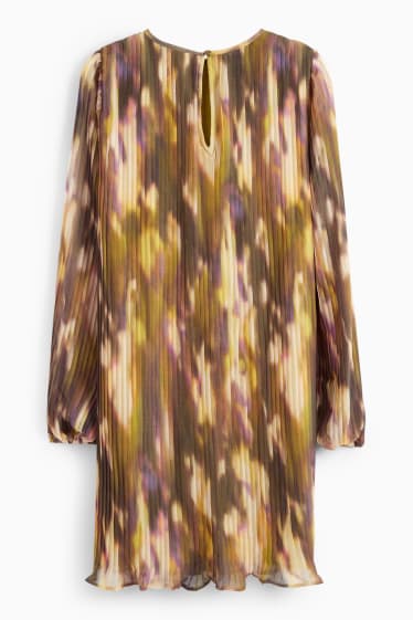 Dames - Plissé-jurk - met patroon - multicolour print