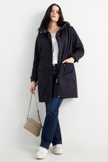 Women - Parka with hood - dark blue