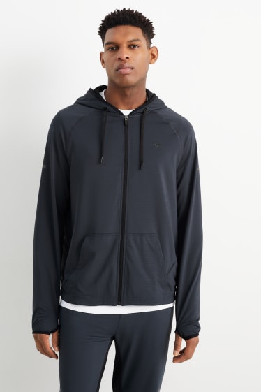 Men - Outdoor jacket with hood - dark blue