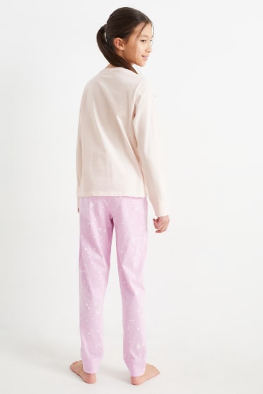 Dětské - Motiv motýla - pyžamo - 2dílné - růžová