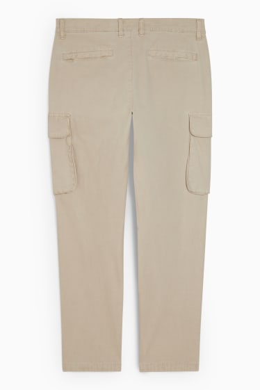 Uomo - Pantaloni cargo - regular fit - beige chiaro