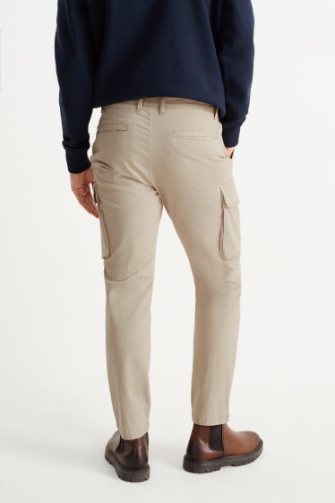 Hombre - Pantalón cargo - regular fit - beige claro